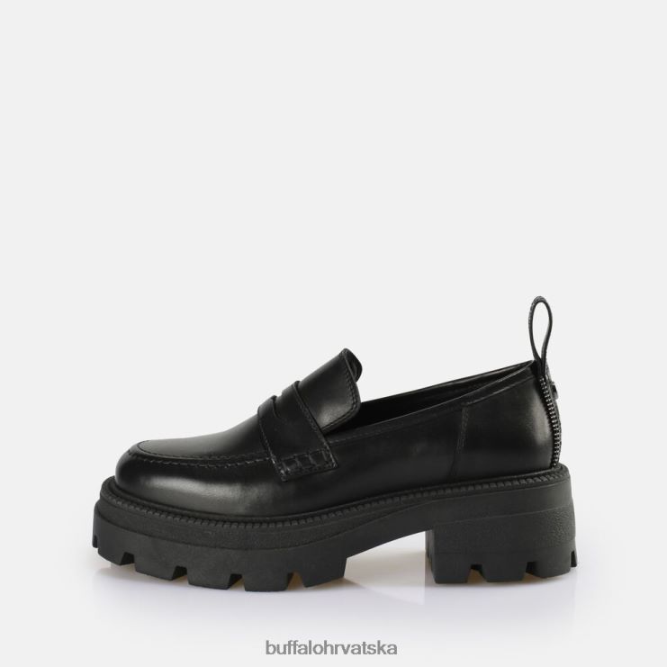 crno Buffalo četvrtasta loafer cipela |mokasinke TDD6T742